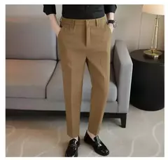 Calça de waffle masculina, calça de negócios masculina de casamento e social, vestido de baile e festa, preto e branco, nova moda, 2024 na internet