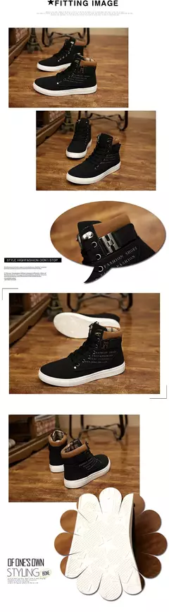 Sapato retrô de skate plataforma masculino, bota casual com renda, top alto, versão coreana, nova moda, outono, 2022 na internet