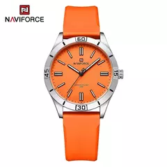 Naviforce relógio de pulso feminino simples, pulseira de silicone impermeável, novo design, moda, para senhoras, 2024 - comprar online