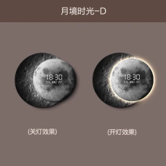 Imagem do Sentido avançado 2025 tv fundo luz de parede luxo lua sofá com relógio sala estar varanda circular lâmpada mural