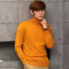 Suéter de gola alta masculino pulôver de cashmere suéteres de gola alta, camisa, roupas para outono e inverno, 2023 - comprar online