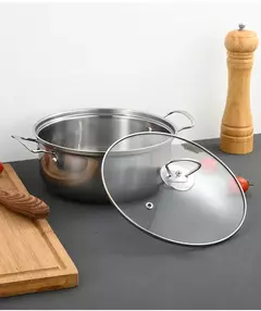 Imagem do Conjunto de panelas de aço inoxidável, Panelas Naturais, Conjuntos chineses de cozinha antiaderente, 10 Pcs