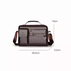 Bolsa de ombro de grande capacidade bolsa de mensageiro masculina de couro business commuter bolsa impermeável resistente ao desgaste pode ser armazenada - Wolf Magazine