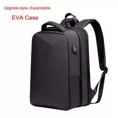 Mochila Laptop de Viagem Expansível para Homens, Impermeável, Saco De Negócios Anti-Roubo, Carregamento USB, Estojo Rígido, 15.6";;VERDADEIRO;;"EVA not expandable,18 inches - loja online