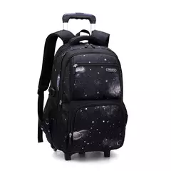 Mochila escolar com rodas para crianças, Mochila de rolamento para menino, Mochila escolar com rodas, Mochila de bagagem de mão, 6 rodas