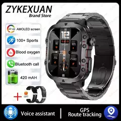 Xiaomi-Relógio Inteligente Militar para Homens, IP68, GPS, Exterior, Esportes 100 +, Rastreador De Fitness, Monitor De Saúde, 1.96 ", Chamada BT, Smartwatch, Novo, 2024 - comprar online