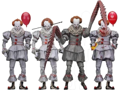 NECA Pennywise Joker Action Figure Toy Doll Horror Halloween Presente de Natal Ornamento de estante de 18 cm