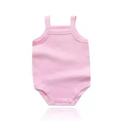 Verão 0-48m roupas da menina do bebê material de algodão colete macacão do bebê cor sólida macio e confortável bodysuit do bebê recém-nascido - comprar online