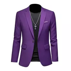 Blazer casual de negócios masculino, vestido de casamento noivo, tops de terno boutique, casaco monocromático, marca de alta qualidade, moda - Wolf Magazine