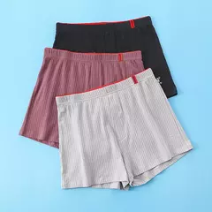 3 unidades/pacote 100% algodão calças de pijama para 45-95kg respirável boxers e cuecas alta conforto elástico sólido adulto pijamas shorts na internet