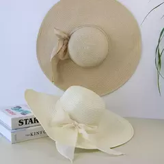 Imagem do Chapéu de palha das mulheres, aba larga, panamá, panamá, panamá, dobrável, praia, ao ar livre, verão