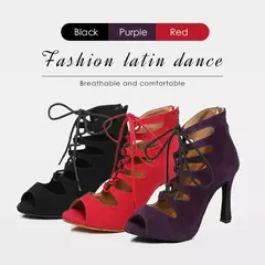 Dkzsyim sapatos femininos de dança latina, salto alto com cadarço, para salão - Wolf Magazine