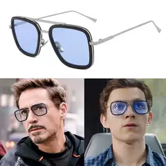 Imagem do Tony Stark Iron Man Sunglasses, Quadros quadrados do metal do vintage