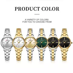 Curren-relógio de quartzo feminino, original, elegante, feito de aço inoxidável, à prova d'água, para as mulheres - loja online
