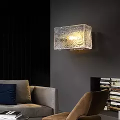 Luxo Lâmpada De Parede Com Onda De Água Padrão, Todo O Cobre, Sala De Estar Fundo, Quarto, Cabeceira, Hotel, Salão, Corredor