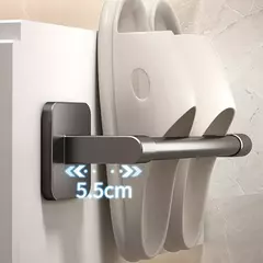 Wall Mounted Slipper Rack para Banheiro, Rack de armazenamento, Quarto, Chuveiro, Banho Chinelos Cabide, Babouche Organizador, Sem Perfuração - comprar online