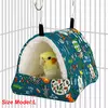 1pc bonito impressão pássaro cama mini gaiola coelho esquilo esteira cobaia ninho casa de hamster pequeno animal dormir cama pet pendurado gaiola