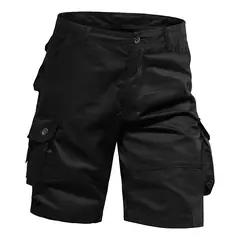 Shorts de praia largas para homens, macacão de bolso múltiplo, calça níquel confortável de algodão para o verão, esportes casuais ao ar livre - Wolf Magazine