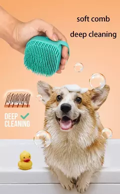 Banheiro filhote de cachorro grande cão gato banho luvas massagem escova macio segurança silicone acessórios para animais de estimação para cães gatos ferramentas