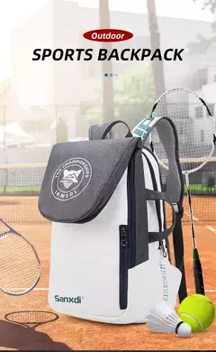 Mochila de remo de tênis dobrável para homens Squash Badminton Racket Bag Bolsa de transporte de raquetebol Sacos esportivos de grande capacidade - Wolf Magazine