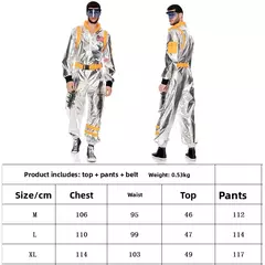 Fsia de Astronauta para loween para Adultos Traje de Performance para Palco Fsia de Explor Espacial Universal ... - loja online