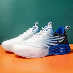 Altura de sola grossa masculina aumentando tênis, calçados esportivos, respirável, antiderrapante, casual, corrida, malha, andar