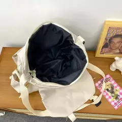 Bolsa mensageiro de grande capacidade para carteiro e mulheres, bolsa de ombro única estilo Hong Kong, bolsa escolar japonesa, estudante coreano, menina, retrô - Wolf Magazine