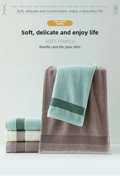 Absorvente Soft Face Toalhas para Adultos, Toalhas Domésticas, Algodão Grosso, Não é fácil de derramar, Lint, Atacado