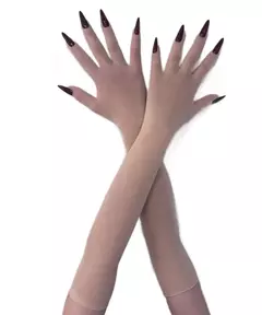 Luvas sem costura ultrafinas, luvas fantasmas de unhas longas de Halloween, fantasias de adereços de desempenho longo para cosplay, luvas de garra de camaleão - loja online