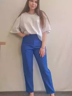 Imagem do TRAF-Calças lápis cintura alta com costura para mulheres, calças no tornozelo, moda escritório, streetwear outono, 2023