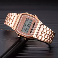 Luxo feminino rosa ouro silicone relógios moda feminina led relógio digital casual senhoras relógio eletrônico reloj mujer 2022 - comprar online