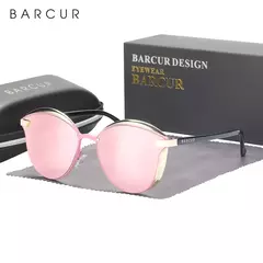 BARCUR-Óculos de sol redondos polarizados para mulheres, Catmore Sun Glass, acessório para óculos femininos, proteção UVAB - loja online