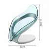 Transparente Portátil Folha Shaped Soap Box, Prateleira De Chuveiro, Dreno, Livre e Conveniente, Suprimentos Do Banheiro, Acessórios De Banho