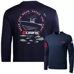 Imagem do Manga Longa dos homens Proteção UV Crewneck Camisa, Tops De Pesca, Roupas Esportivas, Camisa Estampada, Estampa Humana
