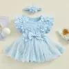 Recém-nascido Lace Patchwork Ruffle Macacões, Macacão Vestido, Mesh Baby Girl Roupas, Sunsuit Roupas, 2Pc Roupas
