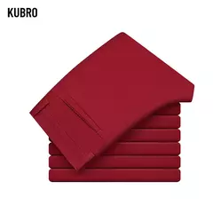 KUBRO-Calças de tecido fosco elástico para homens, calças formais, terno social, traje casual, primavera, outono, 2023 - Wolf Magazine
