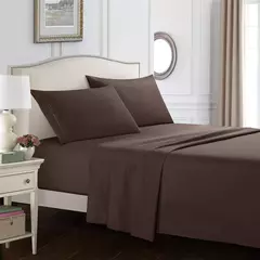 Battilo-Cama de casal Set Sheets, folha plana com Pillowscaso, Luxo Cooling, King and Queen, cama de tamanho completo, 4 PCs - comprar online