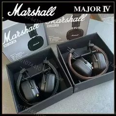 Marshall major iv 4 fones de ouvido sem fio bluetooth clássico graves profundos dobrável pop rock retro música microfone fone