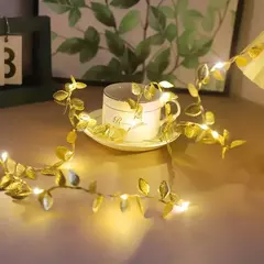 Fio de cobre String Lights para casamento, Tiny Fairy Light, Silver Leaf, Bateria, LED, Home Party, DIY, Xmas Decor, Golden - Wolf Magazine