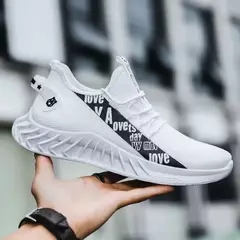 Nova primavera e outono sola macia correndo malha respirável sapatos esportivos casuais masculinos coco na moda sapatos masculinos na internet