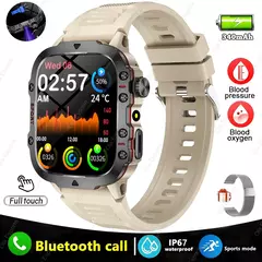 Imagem do 2025 novo militar relógio inteligente masculino ip68 5atm esportes ao ar livre rastreador de fitness monitoramento saúde 1.81 Polegada chamadas bluetooth smartwatch