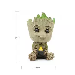Disney marvel vingadores groot mini figura caneta titular vaso de flores anime brinquedos figura ação sentado groot natal crianças brinquedos presentes - loja online
