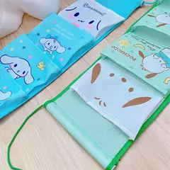 Criativo kawaii menina sanrioed parede pendurado saco de armazenamento dos desenhos animados kuromi cinnamoroll multi-compartimento pochacco saco diversos na internet