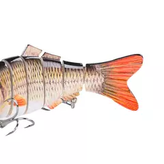 4 Polegada 6 segmentos articulados duro artificial iscas de pesca biônico crankbait afundando wobblers mar plástico acessórios de pesca