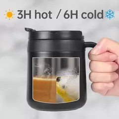 Caneca de café isolada com alça, Copo de aço inoxidável com lábio, Copo térmico, 350ml, 550ml - loja online
