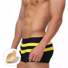 Imagem do Calção de banho seca rápida masculina, maiô sexy, cuecas estampadas, calção triangular com copo, moda banho de cintura baixa, moda