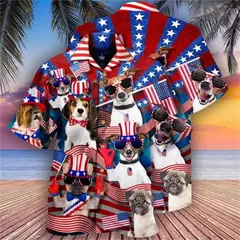 Imagem do Camisa havaiana com estampa 3D masculina papagaio, blusa de praia casual manga curta, camisa lapela vocacional, moda menino
