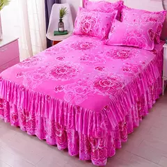 Lençóis planos respiráveis confortáveis, cama de luxo, colcha lavável, colchão king e queen size, saias de cama, moda