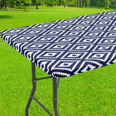 Olanly Retângulo Toalha De Mesa De Vinil, Elástica Cabido Toalha De Mesa, Capas De Plástico Impermeável, Dobre Mesas, Piquenique, Camping, Ao Ar Livre - comprar online