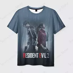 Anime Game Resident Evil 3D Print T-shirt para homens e mulheres, tops de manga curta Hip Hop, camiseta infantil, roupas de verão, moda